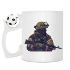 Кружка с футбольным мячиком