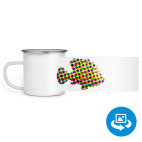 Кружка металлическая белая (круговая запечатка)