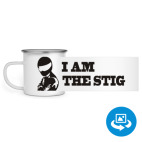 Кружка металлическая белая (круговая запечатка)