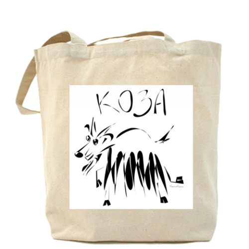 Сумка шоппер с принтом Goaty