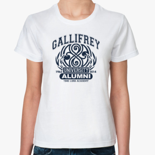 Классическая футболка Gallifrey University Alumni
