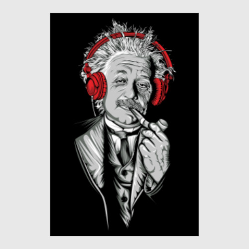 Постер Albert Einstein relaxed