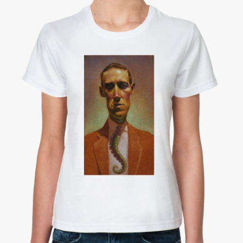 Классическая футболка с принтом Говард Филлипс Лавкрафт