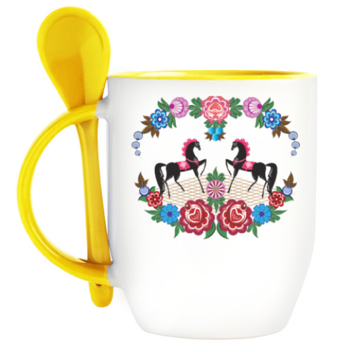 Кружка с ложкой с принтом Подарок зятю