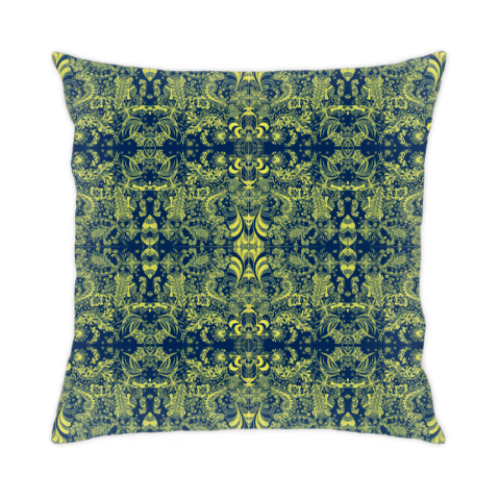 Подушка с принтом Восточный лес