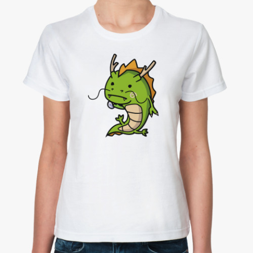 Классическая футболка с принтом 'Дракоша'