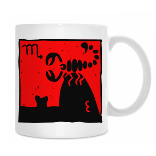 Кружка с принтом Скорпион