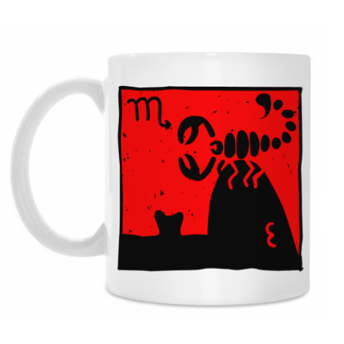 Кружка с принтом Скорпион