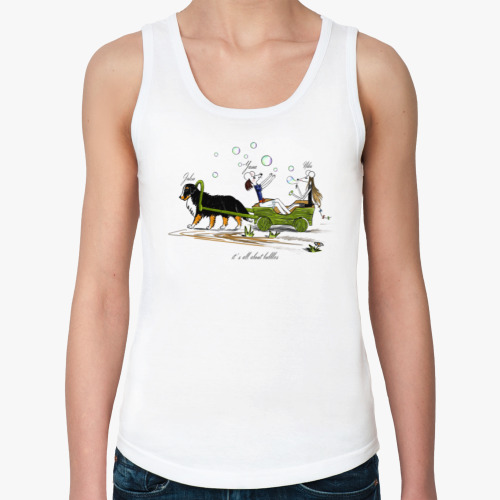 Женская майка с принтом IT'S ALL ABOUT BUBBLES