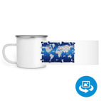 Кружка металлическая белая (круговая запечатка)