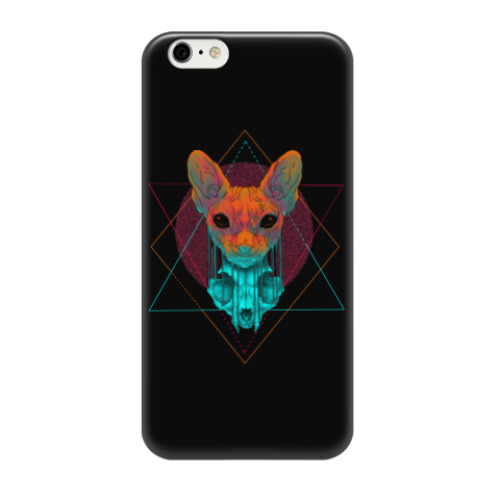 Чехол для iPhone 6/6s Nightmare Sphynx cat & skull