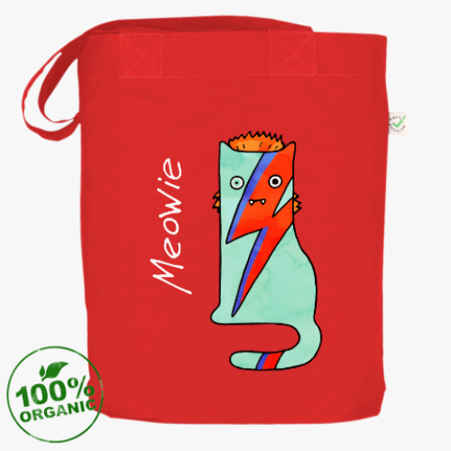 Сумка шоппер с принтом Кот музыкант Meowie