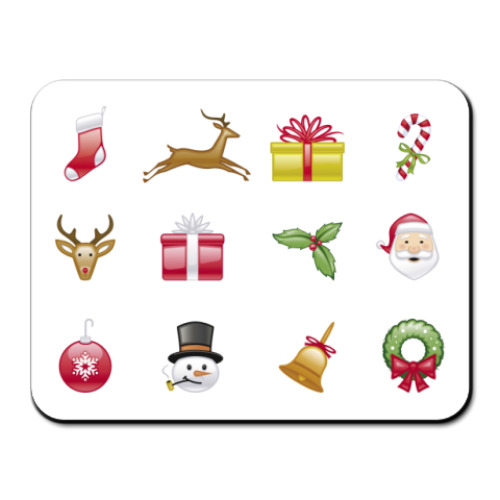 Коврик для мыши с принтом Новый год