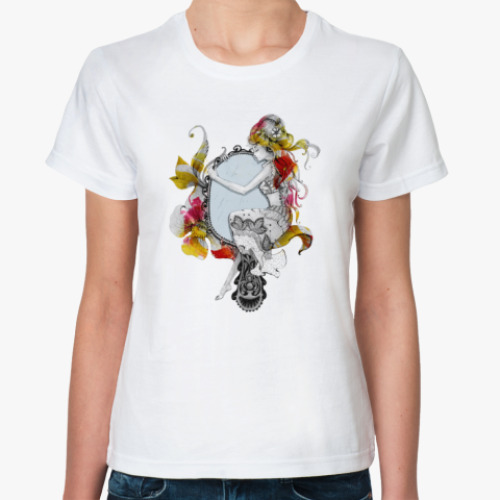 Классическая футболка с принтом Нарцисса