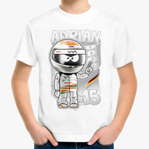 Детская футболка с принтом Adrian № 15