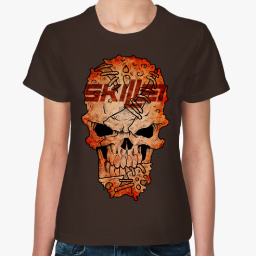 Женская футболка Skillet Skull