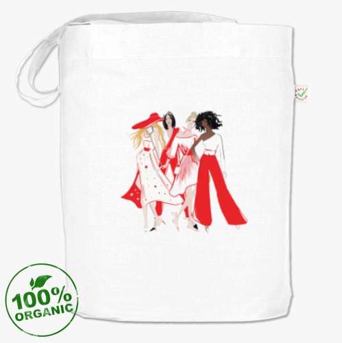 Сумка шоппер с принтом Подружки