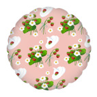 Подушка 35x35 см с цветной обратной стороной ЗЕМЛЯНИЧНЫЙ МУСС