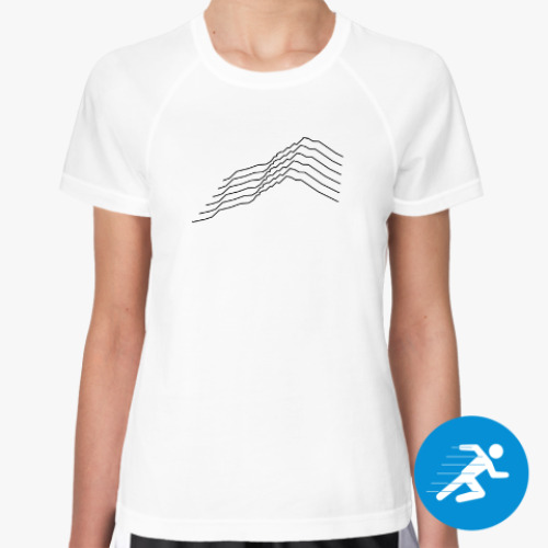 Женская спортивная футболка Mountains Lines