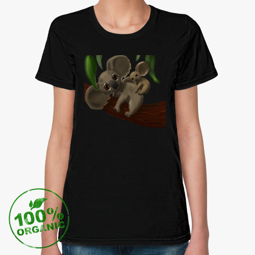 Женская футболка из органик-хлопка Коалы