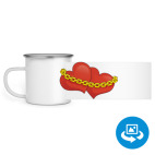 Кружка металлическая белая (круговая запечатка)