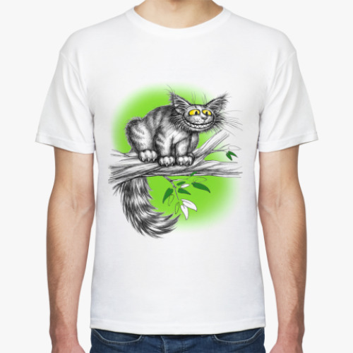 Футболка с принтом Чеширский кот