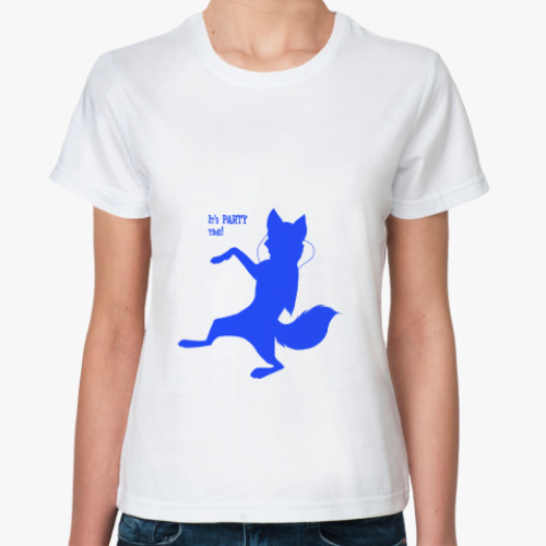 Классическая футболка с принтом Лис