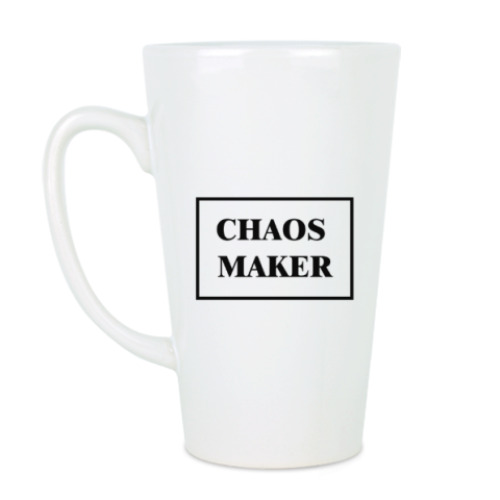 Чашка Латте с принтом Производитель хаоса