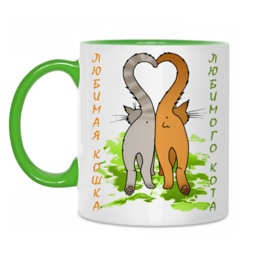 Кружка с принтом Любимая кошка