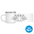 Кружка металлическая белая (круговая запечатка)