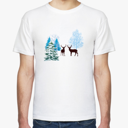 Футболка Зимние олени