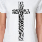 крест с текстурой отпечатка