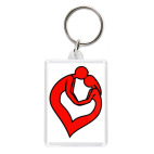 Брелок 5.7 x 4.1 см пара сердце