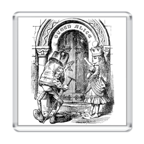 Магнит с принтом  'Королева Алиса'