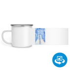 Кружка металлическая белая (круговая запечатка)