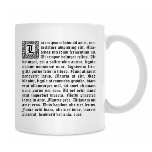 Кружка с принтом Lorem ipsum / Лорем ипсум