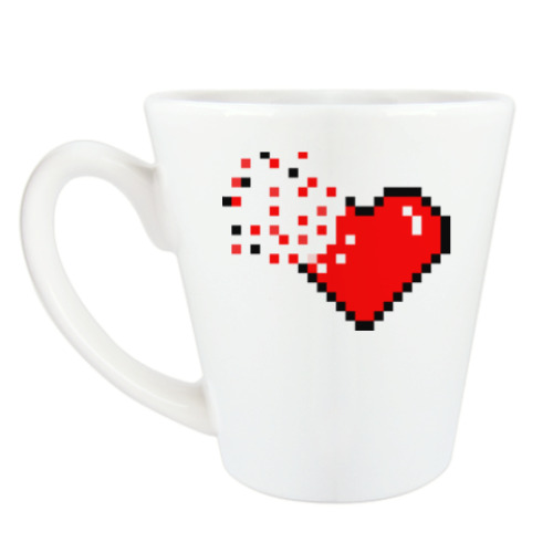 Чашка Латте Pixel Broken Heart (сердце)