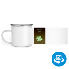 Кружка металлическая белая (круговая запечатка)