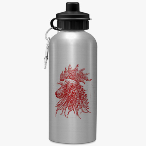 Спортивная бутылка/фляжка Красный петух символ Года