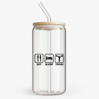 Банка с бамбуковой крышкой