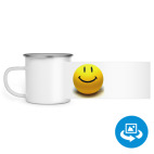 Кружка металлическая белая (круговая запечатка)