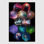 Постер 40 х 60 см Космический гексагон