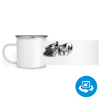 Кружка металлическая белая (круговая запечатка)