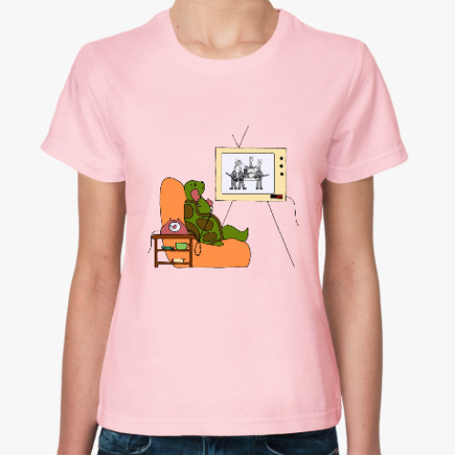 Женская футболка Черепашка с телефоном