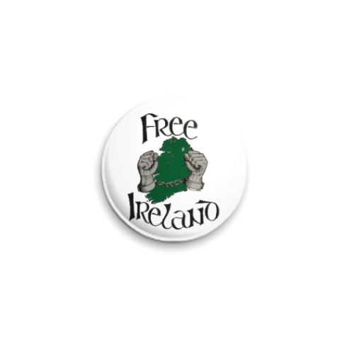 Значок 25мм с принтом  'Free Ireland'