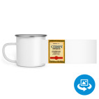 Кружка металлическая белая (круговая запечатка)