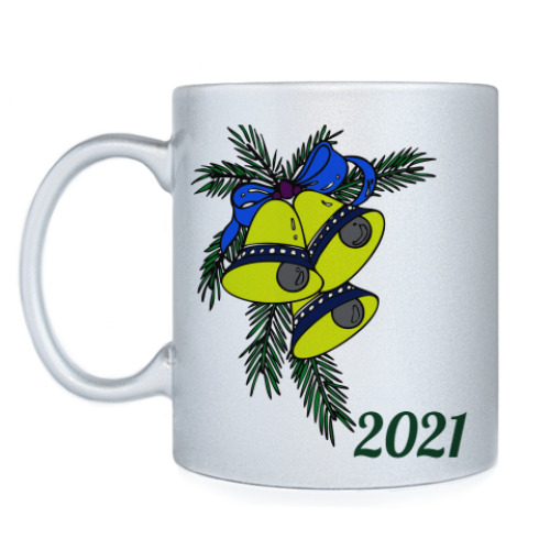 Кружка с принтом Колокольчики 2021