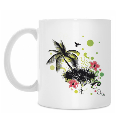 Кружка с принтом 'Тропики'