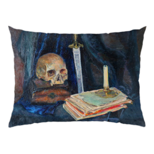 Подушка с принтом 'Череп'