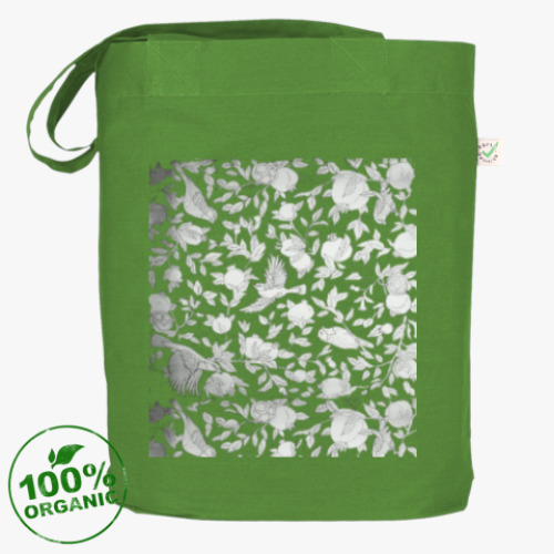 Сумка шоппер Птицы и плоды граната